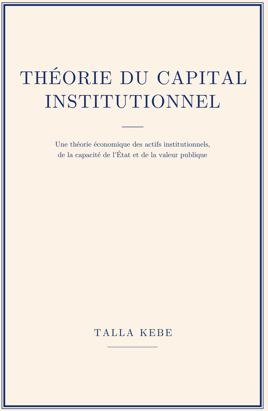 Théorie du capital institutionnel